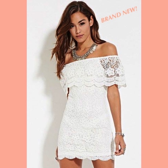 forever 21 white off the shoulder dress